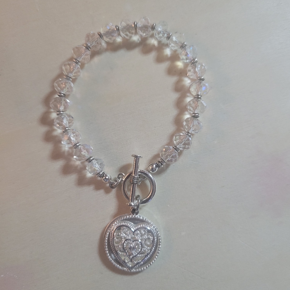 Stainless steel crystal bracelet